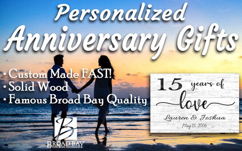 Personalized Anniversary Gift By Year Sign for Couple, Husband or Wife