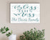 Personalized Bless This Mess Sign - Funny Farmhouse Decor with Family Name