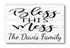 Personalized Bless This Mess Sign - Funny Farmhouse Decor with Family Name