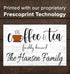 Personalized Coffee & Tea Bar Kitchen Sign