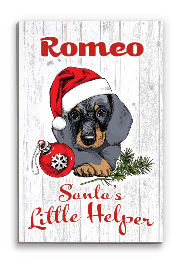 Personalized Dachshund Christmas Decoration - 16.5" x 10.5"