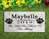 Personalized Dog Memorial Stone - You Left Paw Prints On My Heart