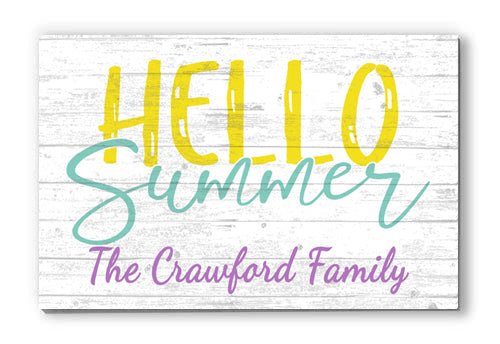 Personalized Family Name Sign Summer Decor Gift