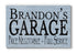 Personalized Garage Sign - Custom Man Cave Wooden Decoration with Name