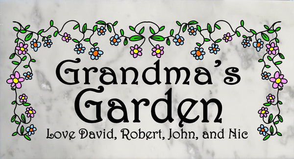 Personalized Garden Stone Gift For Grandma, Mom, Dad, or Any Gardener