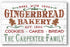 Personalized Gingerbread Bakery Christmas Sign - Custom Family Name Vintage Holiday Decoration