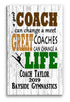 Personalized Gymnastics Coach Gift Plaque - Custom Wood Award for Great Coaches