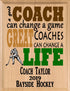 Personalized Ice Hockey Coach Gift Plaque - Custom Wood Award for Great Coaches