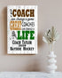 Personalized Hockey Coach Gift Plaque - Custom Wood Award for Great Coaches