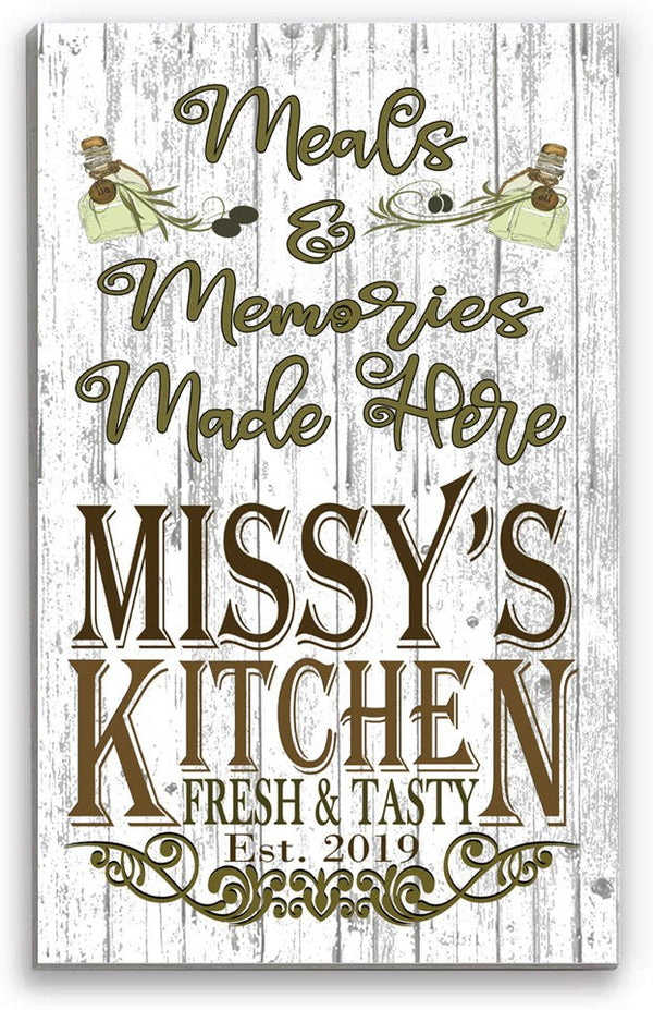 Personalized Kitchen Signs With Custom Name