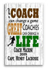 Personalized Lacrosse Coach Gift Plaque - Custom Wood Award for Great Coaches