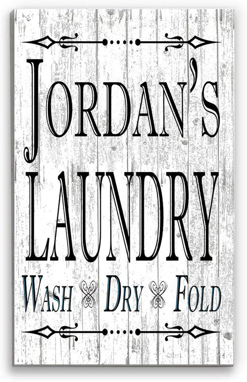 Personalized Laundry Room Signs Wash Dry Fold