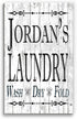 Personalized Laundry Room Signs - Wash Dry Fold - Choose Your Design
