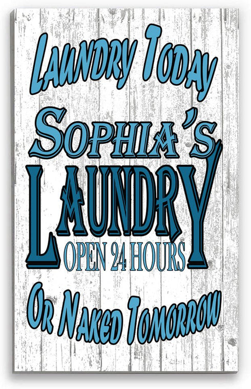 Personalized Laundry Room Signs Wash Dry Fold