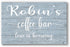 Love Is Brewing Coffee Bar Sign - Personalized Custom Name Coffee Lover Gift