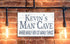 Personalized Man Cave Sign - Custom Solid Wood Gift for Men with Name