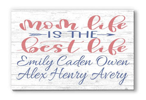 Personalized Mom Life is The Best Life Sign