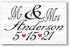 Mr & Mrs Wedding Gift Sign - Personalized with Name & Date for Couple