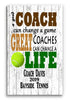Tennis Coach Gift Plaque - Personalized Custom Wood Award