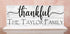 Thankful Family Name Sign - Personalized for Mantel or Shelf Solid Wood