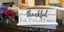 Thankful Family Name Sign - Personalized for Mantel or Shelf Solid Wood