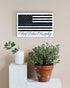 Personalized Thin Blue Line Flag Sign - Police & Law Enforcement Gift - Solid Wood