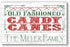 Personalized Vintage Candy Cane Christmas Sign - Custom Family Name Holiday Decoration