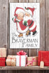 Personalized Vintage Santa Christmas Sign - Custom Family Name Farmhouse Wall Art