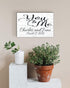 You & Me Wedding or Anniversary Gift Sign - Personalized with Names & Date