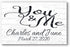You & Me Wedding or Anniversary Gift Sign - Personalized with Names & Date