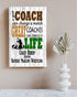 Wrestling Coach Gift Plaque - Personalized Custom Wood Award