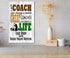 Wrestling Coach Gift Plaque - Personalized Custom Wood Award