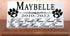 Pet Memorial Plaque for Shelf Or Mantel Personalized Pet Name & Date