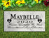 Pet Memorial Stone Plaque For Dogs Or Cats - Solid Marble - Custom Name & Date