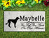 Saluki Memorial Stone - Custom Personalized Marble Grave Marker