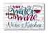 Save Water Drink Wine Sign - Personalized Custom Name Wine Bar or Kitchen Decor