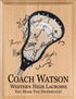 Signable Lacrosse Coach Gift Plaque - Team Signed Custom Wood Award