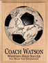 Signable Soccer Coach Gift Plaque - Team Signed Custom Wood Award
