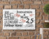 25th Anniversary Gift - Personalized Wood Sign for Couples - Silver Anniversary