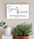 Sweet Dreams Sign - Personalized Custom Family Name Farmhouse Wall Art