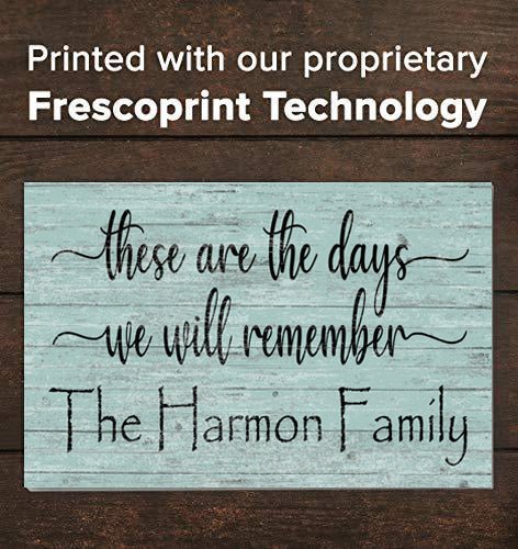 These Are The Days We Will Remember Sign Personalized Farmhouse Quote