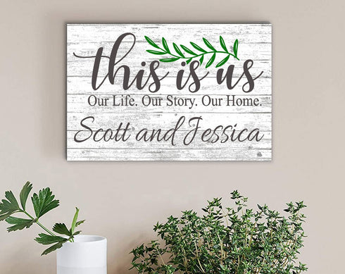 This Is Us Sign Personalized Farmhouse Style Family Décor