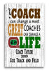 Personalized Track & Field Coach Gift Plaque - Custom Wood Award for Great Coaches