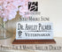 Veterinarian Desk Nameplate - Personalized Solid Marble Vet Name Plate Gift