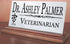 Veterinarian Desk Nameplate - Personalized Solid Marble Vet Name Plate Gift