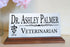 Veterinarian Desk Nameplate - Personalized Solid Marble Vet Name Plate Gift