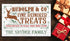 Personalized Rudolph Reindeer Treats Christmas Sign - Custom Family Name Holiday Decoration