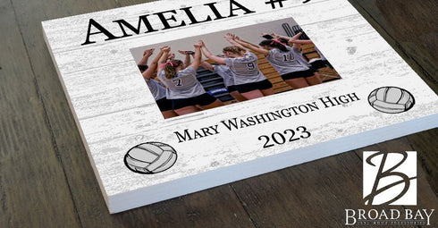 Volleyball Player Recognition Award Photo Plaque for MVP or Senior Season End Gift