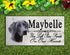 Weimaraner Memorial Stone - Personalized Marble Dog Grave Marker