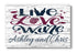 Live Love Wine Sign - Personalized Custom Name Wine Lover Gift for Kitchen or Home